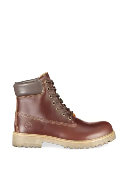 Botine Lumberjack cu șireturi din piele maro