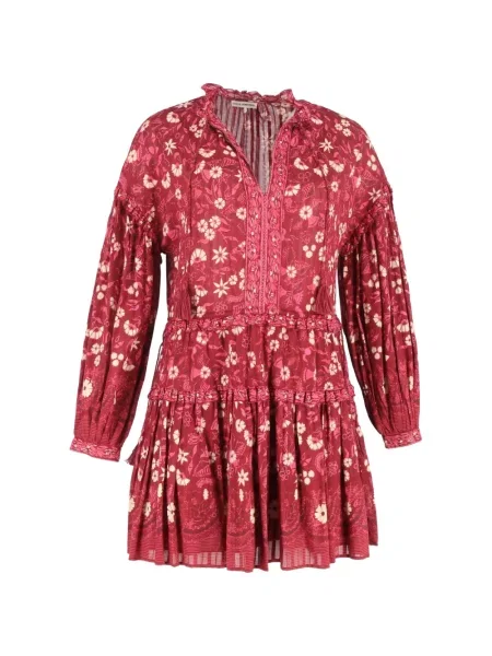 Rochie mini Ulla Johnson cu model floral cu imagine de costum roșu