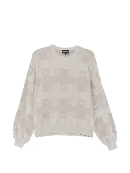 Pulover Emporio Armani din jacard cu autograf