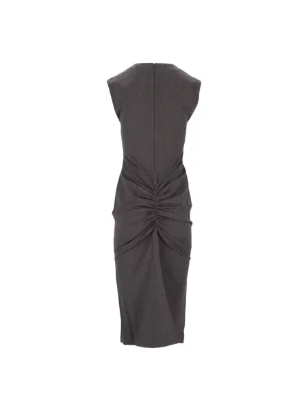 Sukienka midi Jacquemus wełniana szara