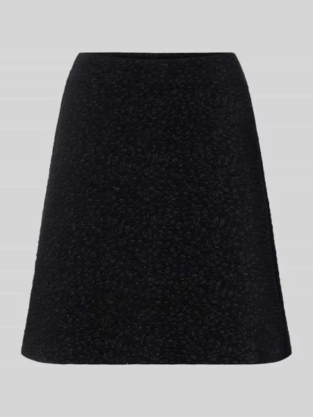 Spódnica mini rozkloszowana z mieszanki bawełny Tom Tailor Denim czarna