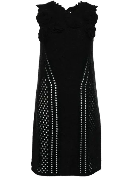 Rochie Onefifteen cu model floral tricotate de costum negru