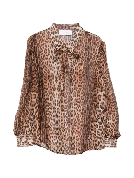 Bluzka dziecięca Roberto Cavalli brązowa