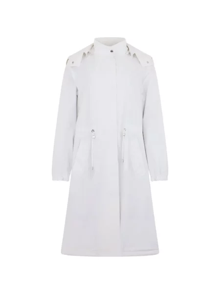 Parka Moorer z kapturem biała