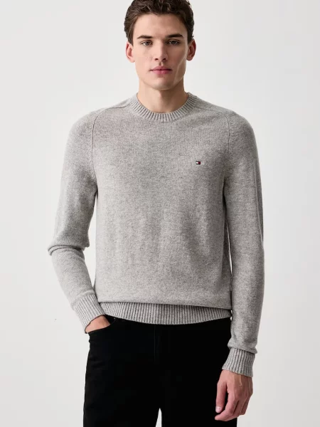 Tommy Hilfiger pulover pentru bărbați din lână gri
