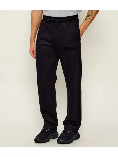 HUGO pantaloni de trening din cu imprimeu negru