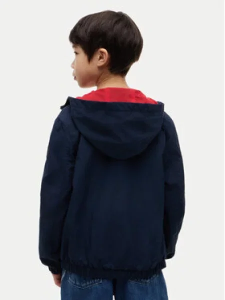 Tommy Hilfiger Demisezoninė striukė Windbreaker Graphic Tamsiai mėlyna