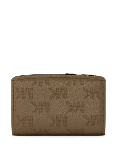Kožená peněženka Michael Kors s autogramem hnědá