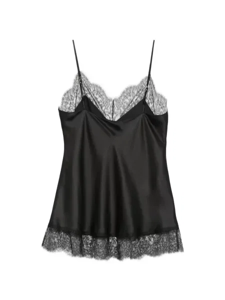 Top Carine Gilson din dantelă negru
