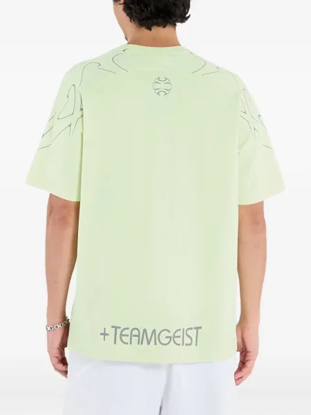 Бягане тениска Adidas с леопардов принт от джърси черно