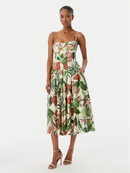 Guess Cocktail obleka zelena