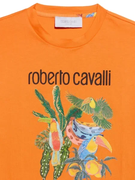 Koszulka dziecięca Roberto Cavalli pomarańczowa