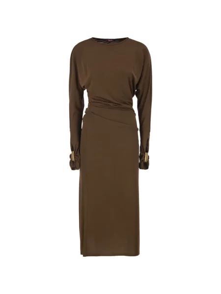Rochie midi Max Mara drapată maro