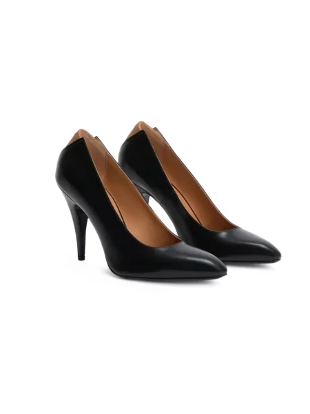 Czółenka Jil Sander skórzana czarna