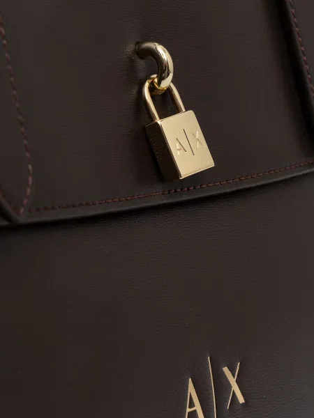 Кожаная сумка шоппер Armani Exchange