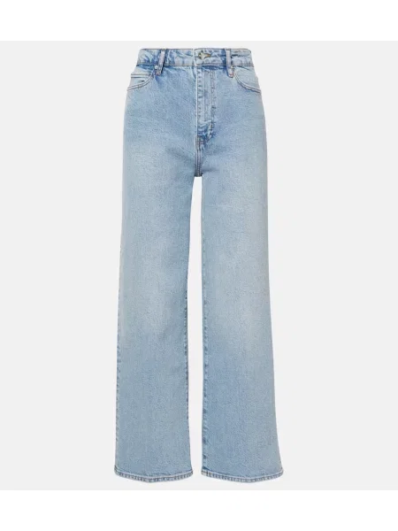 Jeansy Frame z wysoką talią niebieskie