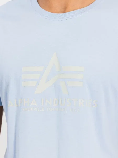 ALPHA INDUSTRIES Tricou deschis / alb albastru