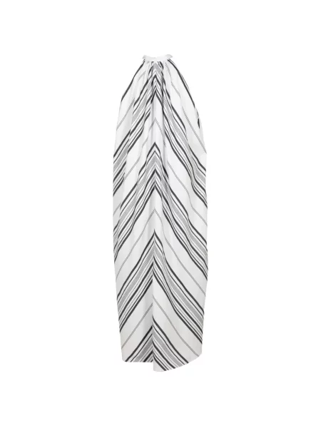 Rochie maxi Marrakshi Life cu gât halter alb