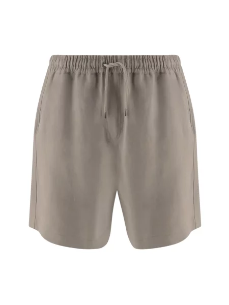 Lniane szorty Giorgio Armani beżowe
