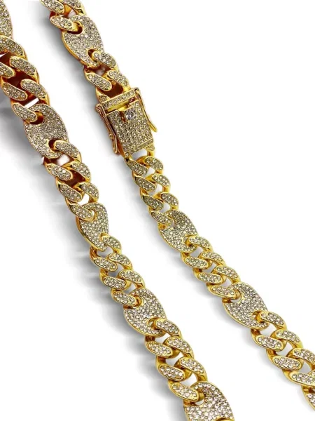 Колие Jennifer Gibson Jewellery с кристали златисто