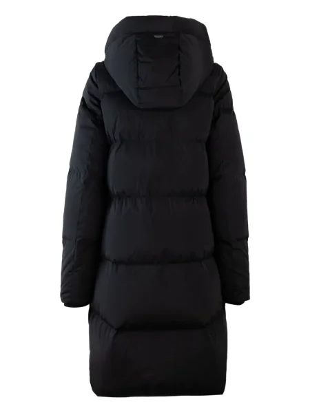 Geacă cu puf Woolrich cu glugă negru
