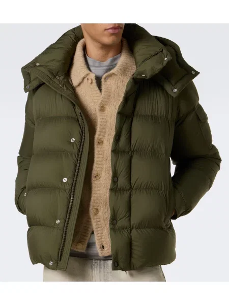 Geacă cu puf Moncler Maya cu glugă verde