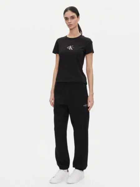 Calvin Klein Jeans Teplákové kalhoty Monologo černá