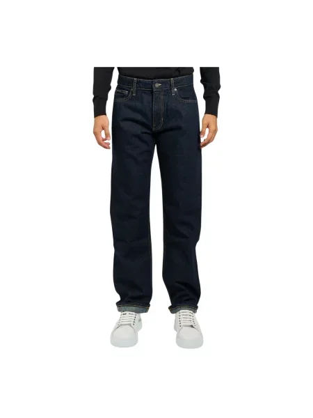 Guess Jeans spodnie granatowy w fasonie chinos niebieskie