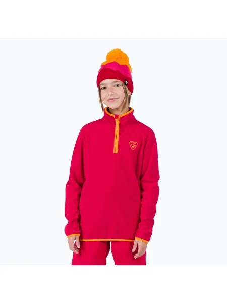 Детски суитшърт Rossignol Jr Strawpile Fleece Fz ruby red червено