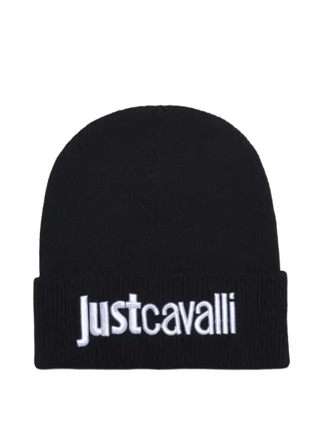 Căciulă Just Cavalli cu broderie negru