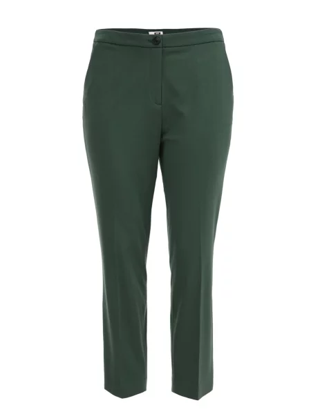 WE Fashion Pantaloni cu dungă pin verde