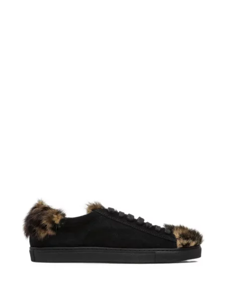 Sneakerși Mr & Mrs Italy din piele de căprioară negru