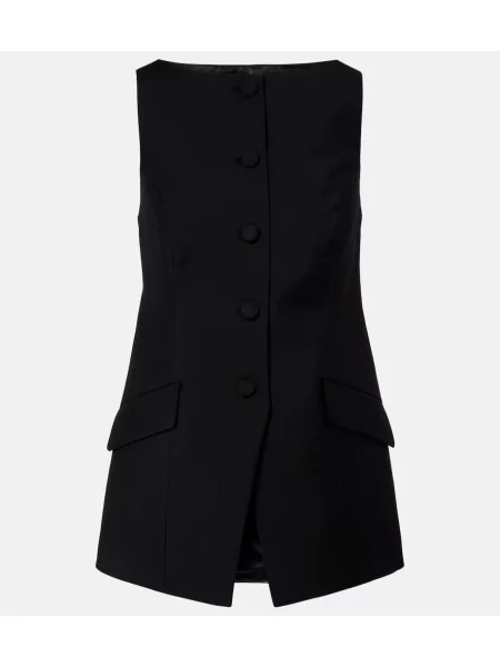 Vestă Róhe de lână negru