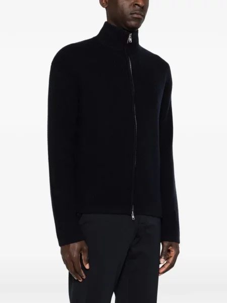 Cardigan Soft Goat cu nervuri albastru