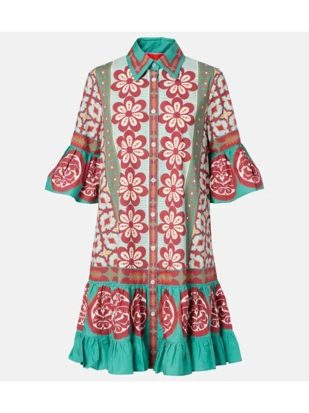 Rochie tip cămașă La Doublej cu imagine din poplin de costum