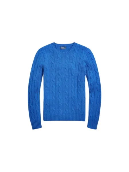Sweter Polo Ralph Lauren z kaszmiru niebieski