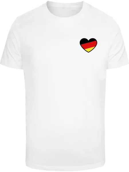 Mister Tee Majica Heart Flag rumena / rdeča / črna bela