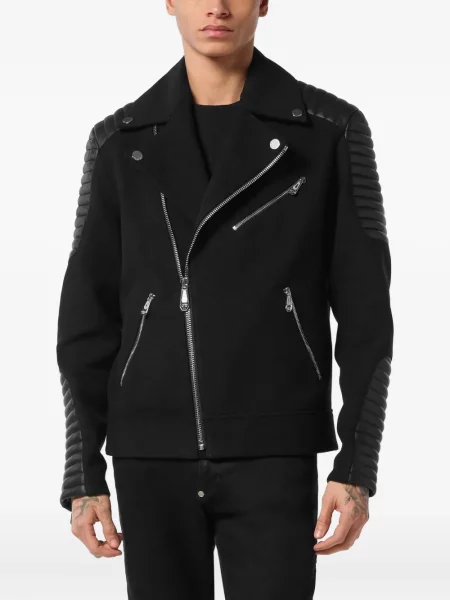 Geanta de piele Philipp Plein negru