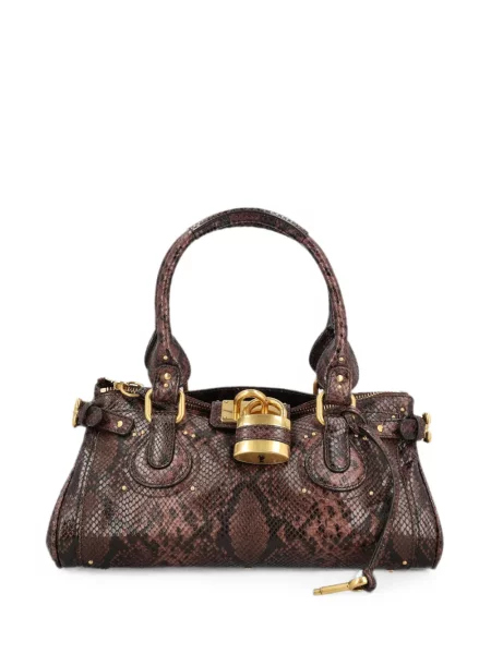 Geantă shopper Chloé din piele maro