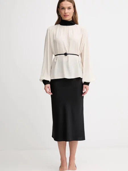 Блузка Gaudi однотонна бежевий