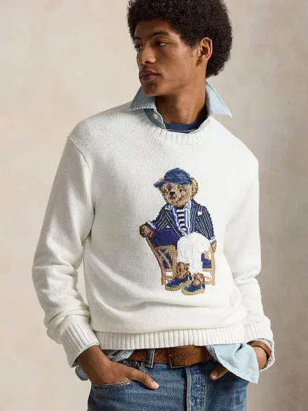Polo Ralph Lauren pulover pentru bărbați din alb