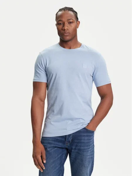 BOSS T-shirt Tales Svijetloplava plava