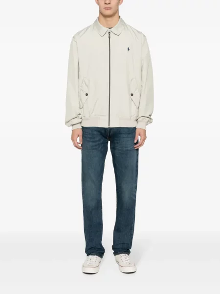 Pantaloni Polo Ralph Lauren cu bretele cu aplicații de lână albastru