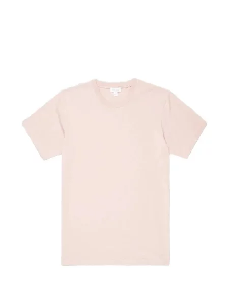 Scurt tricou Sunspel roz