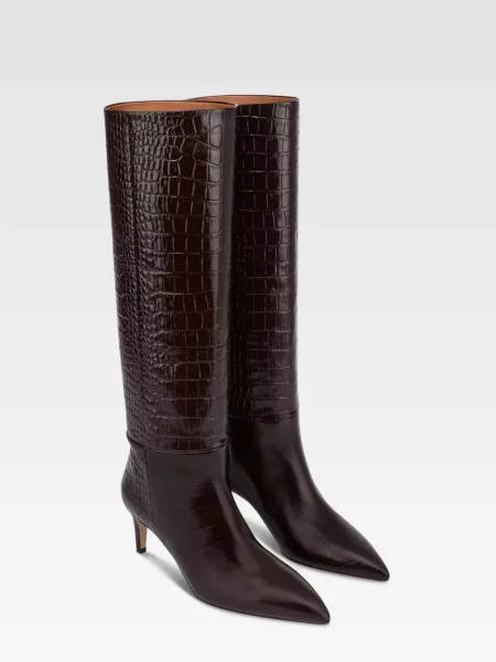 Botine Paris Texas din piele maro