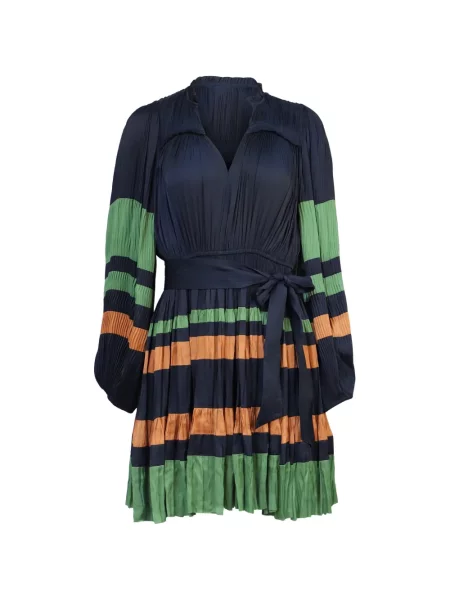 Rochie mini Ulla Johnson plisată de costum albastru
