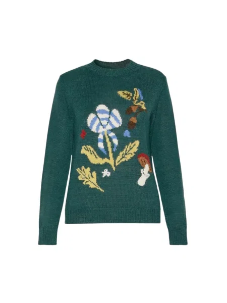 Sweter Weekend Max Mara wełniany zielony