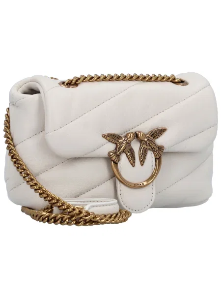 Pinko crossbody kabelka dámska kožená biela