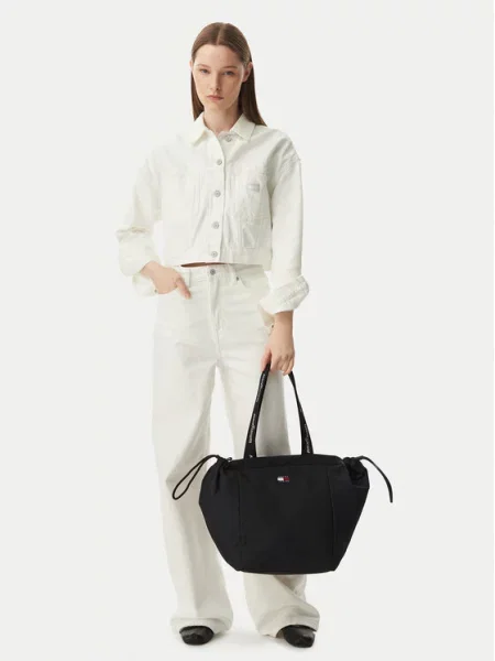 Tommy Jeans Shopper torba ESS DAILY' crna