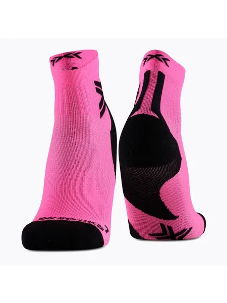 Мъжки чорапи X-Socks Run Discover Ankle fluo pink/x black черно